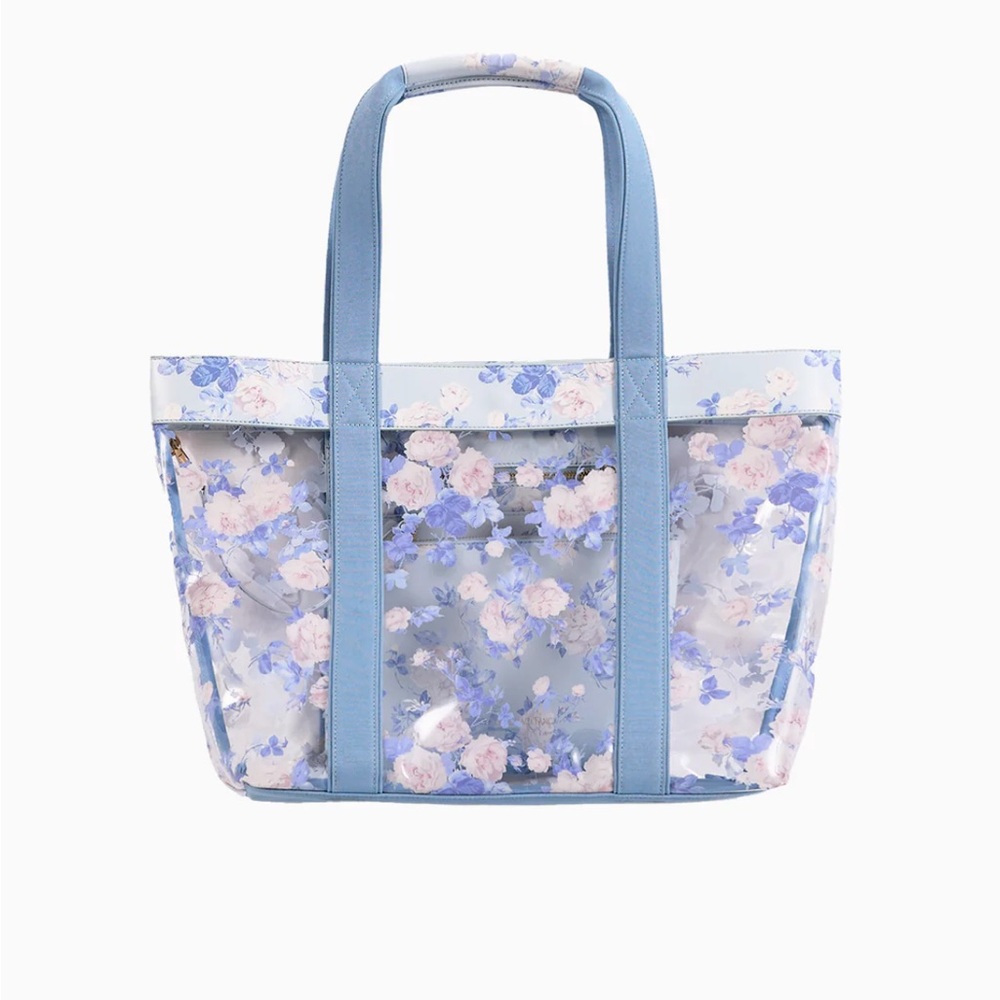 Love Shack Fancy Marjorie Beach Tote in Whisper Blue